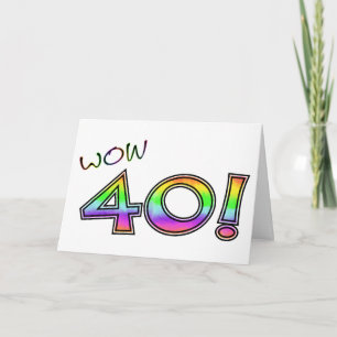 WOW 40E VERJAARDAG KAART