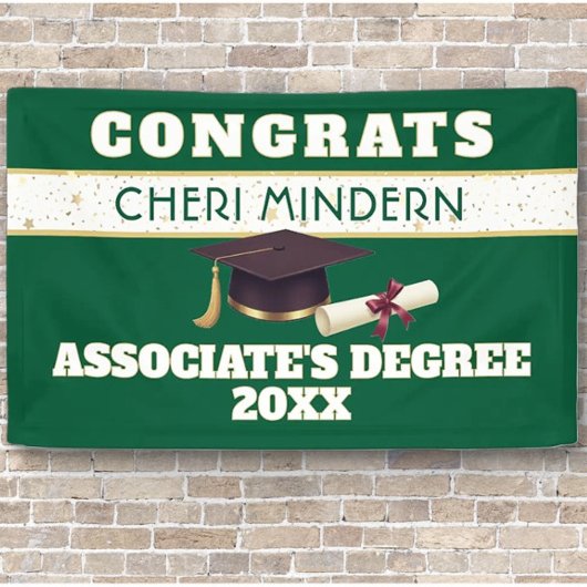Wow! Afstudeerbanner Associate's degree Spandoek