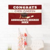 Wow! Bannière de remise des diplômes de licence (En situation)