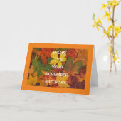 WOW C'EST VOTRE **NOVEMBRE ANNIVERSAIRE** CARTE (Fleur jaune)