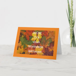 WOW C'EST VOTRE **NOVEMBRE ANNIVERSAIRE** CARTE