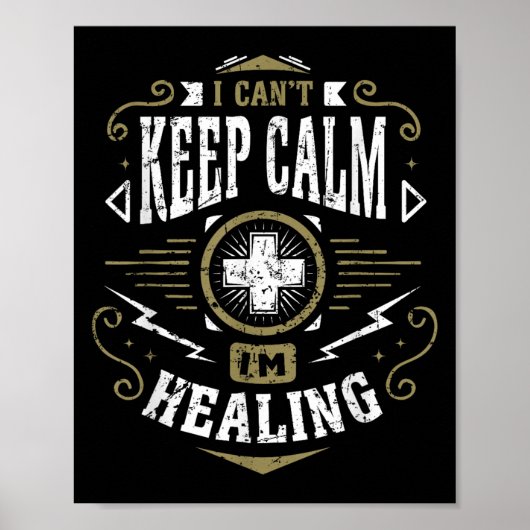 Wow Healer I Can't Keep Calm I'm Gaming  Poster (Voorkant)