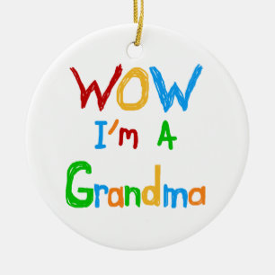 WOW Ik ben een oma T-shirts en geschenken Keramisch Ornament