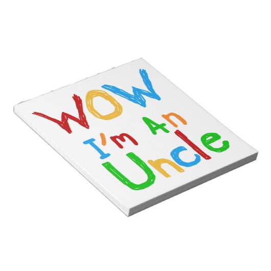 WOW Ik ben een oom T-shirts en GIfts Notitieblok (Schuin)