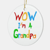 WOW Ik ben een opa T-shirts en geschenken Keramisch Ornament (Links)