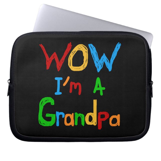 WOW Ik ben een opa T-shirts en geschenken Laptop Sleeve (Voorkant)