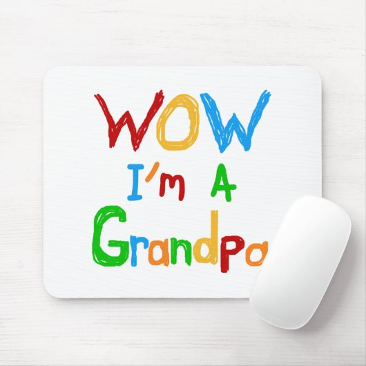 WOW Ik ben een opa T-shirts en geschenken Muismat (Met muis)