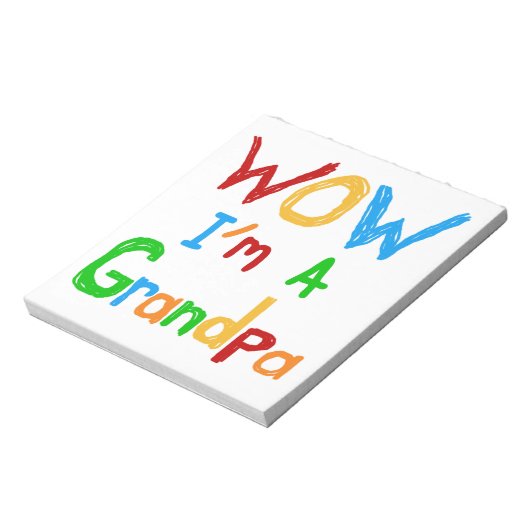 WOW Ik ben een opa T-shirts en geschenken Notitieblok (Gedraaid)