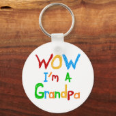 WOW Ik ben een opa T-shirts en geschenken Sleutelhanger (Voorkant)