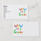 WOW Ik ben een opa T-shirts en geschenken Visitekaartje (Voorkant / Achterkant)