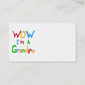 WOW Ik ben een opa T-shirts en geschenken Visitekaartje (Achterkant)