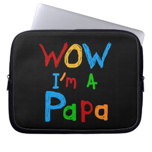 Wow ik ben een Papa Tshirts en GIfts Laptop Sleeve