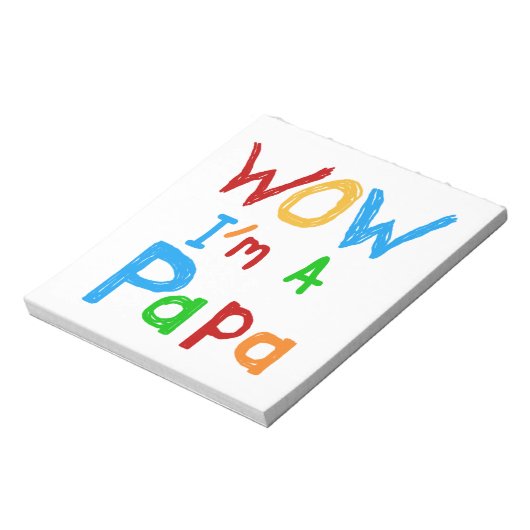 Wow ik ben een Papa Tshirts en GIfts Notitieblok (Gedraaid)