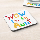 WOW Ik ben een tante T shirten en geschenken Drankjes Onderzetter (Linkerzijde)