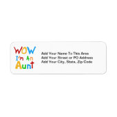 WOW Ik ben een tante T shirten en geschenken Etiket (Voorkant)