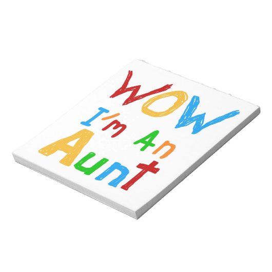 WOW Ik ben een tante T shirten en geschenken Notitieblok (Gedraaid)