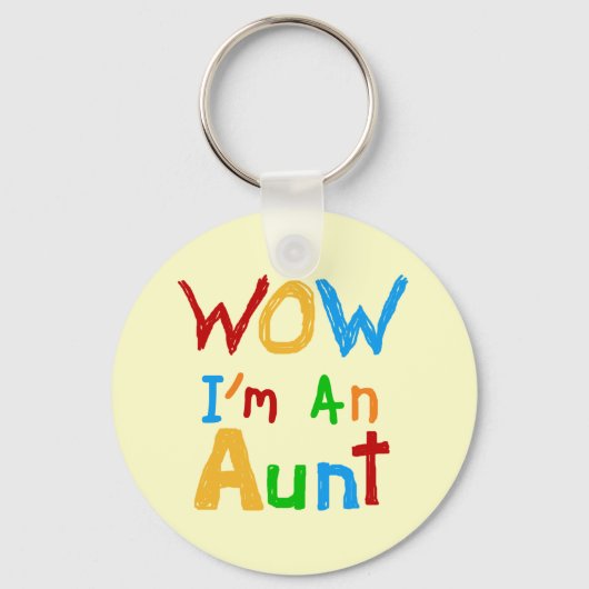 WOW Ik ben een tante T shirten en geschenken Sleutelhanger (Voorkant)