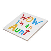 WOW Ik ben een tante T shirten en geschenken Tegeltje (Zijkant)