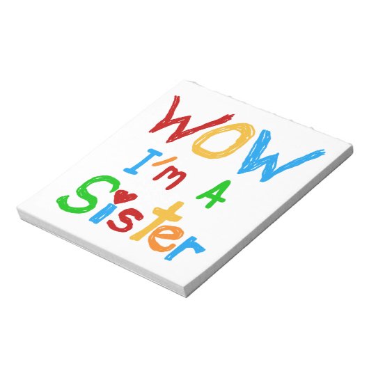 WOW Ik ben zuster T-shirts en GIfts Notitieblok (Gedraaid)
