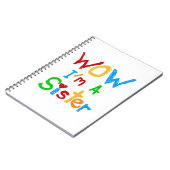 WOW Ik ben zuster T-shirts en GIfts Notitieboek (Linkerzijde)