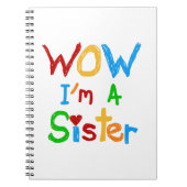 WOW Ik ben zuster T-shirts en GIfts Notitieboek (Voorkant)