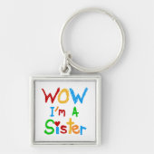 WOW Ik ben zuster T-shirts en GIfts Sleutelhanger (Voorkant)
