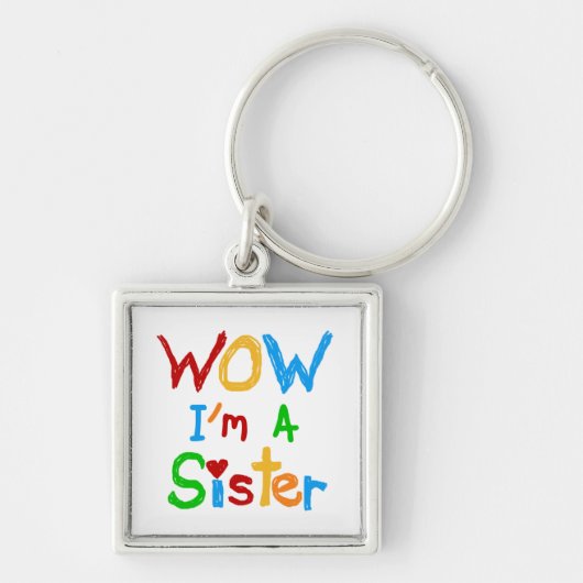 WOW Ik ben zuster T-shirts en GIfts Sleutelhanger (Voorkant)