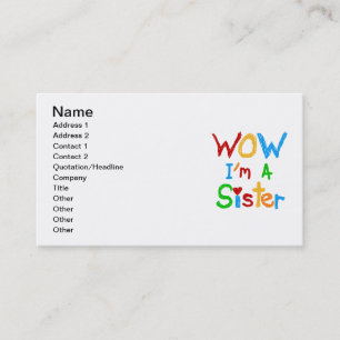 WOW Ik ben zuster T-shirts en GIfts Visitekaartje