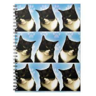 Wow leuk Tuxedo Cat Love Cute Photo Patroon Notitieboek