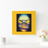 Wow mam wandklok vierkante klok (Huis)