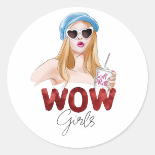 WOW Meisjes Esthetische Sticker   Cute Glitter Mod