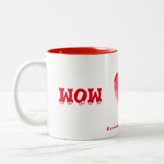 WOW...MOM mug.. Unconditional Love Tweekleurige Koffiemok