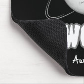 "Wow" moonface Black Mousepad Muismat (Hoek)