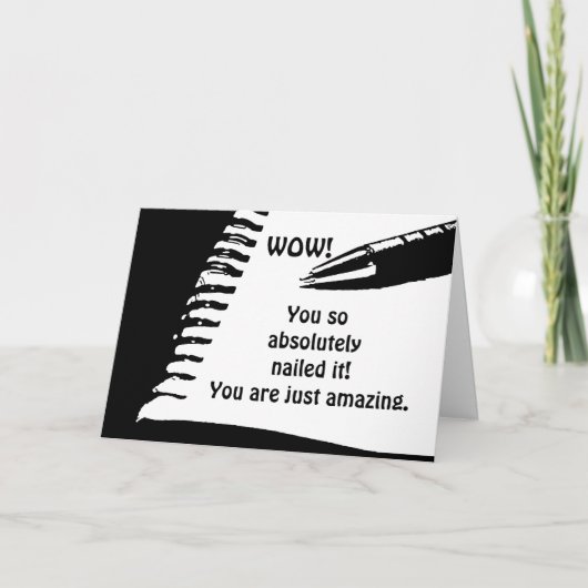 WOW! , Nagelde u het zo absoluut Bedankkaart (Voorkant)