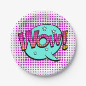 Wow Party Papieren Bordje (Voorkant)