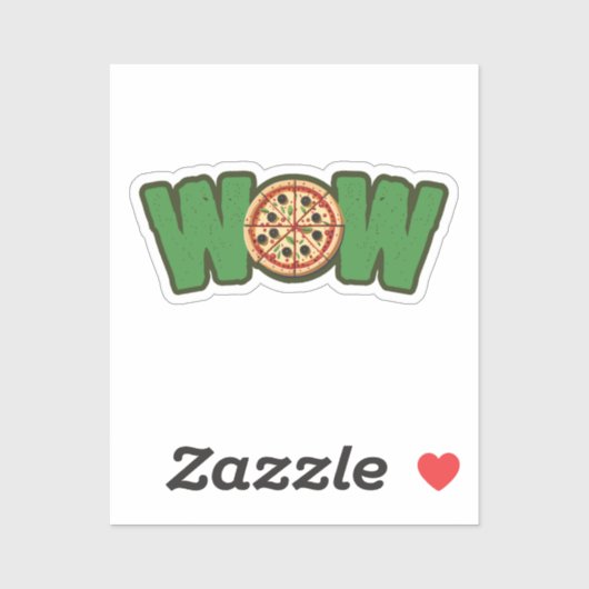 WOW Pizza Sticker (Vel)