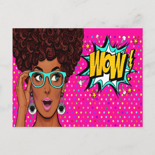 WOW Pop Art Briefkaart (Voorkant)