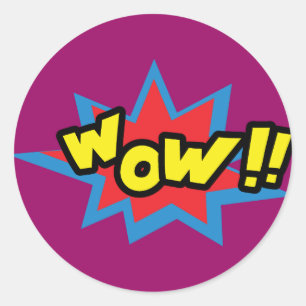 Wow Pop Art Ronde Sticker