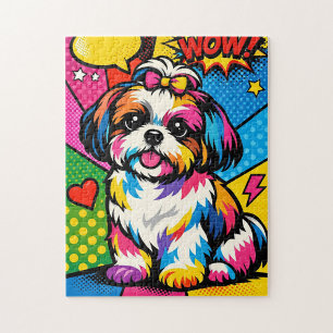 “WOW! Pop-Art Shih Tzu” Legpuzzel