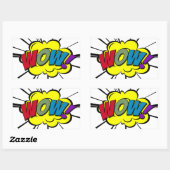WOW! RECHTHOEKIGE STICKER (Vel)