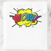 WOW! RECHTHOEKIGE STICKER (Tas)