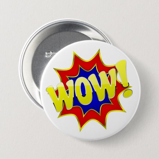 Wow Ronde Button 7,6 Cm (Voorkant /achterkant)