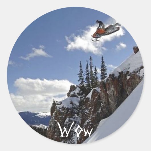 Wow Ronde Sticker (Voorkant)