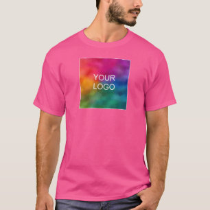 Wow roze Sjabloon Upload Bedrijf Logo Mannen Moder T-shirt