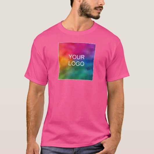 Wow roze Sjabloon Upload Bedrijf Logo Mannen Moder T-shirt (Voorkant)