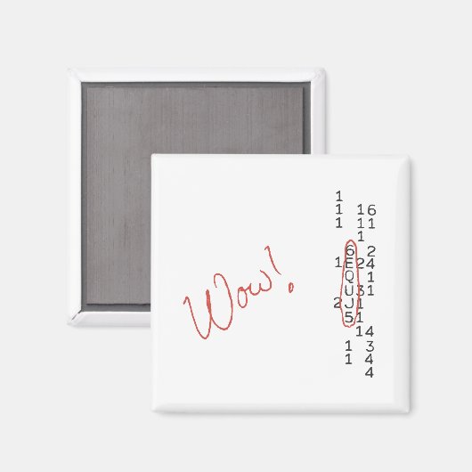 Wow SETI bericht Magneet (Voorkant / Achterkant)