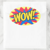 WOW spannend Ovale Sticker (Tas)