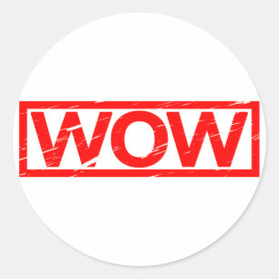 Wow Stempel Ronde Sticker