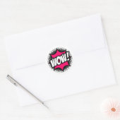 WOW! Stripboekstijl Ronde Sticker (Envelop)