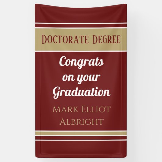 Wow! Verticaal Doctoraat Graad custom Banner (Verticaal)